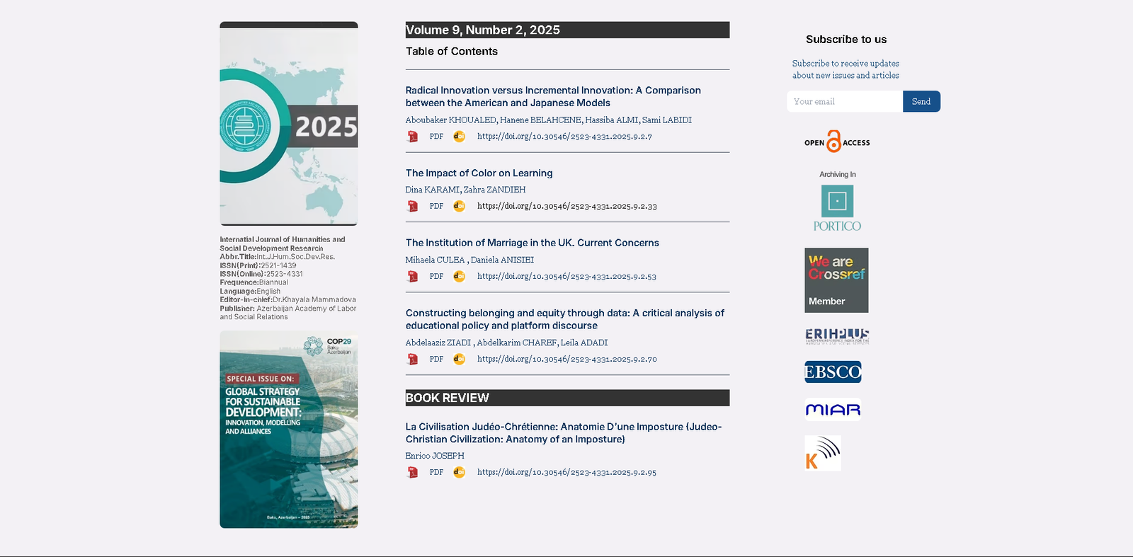 Volume 9, Number 1, 2025